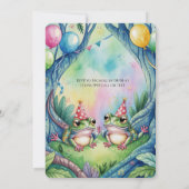 Hop On Over Birthday Party Kaart (Achterkant)