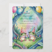 Hop On Over Birthday Party Kaart (Voorkant)