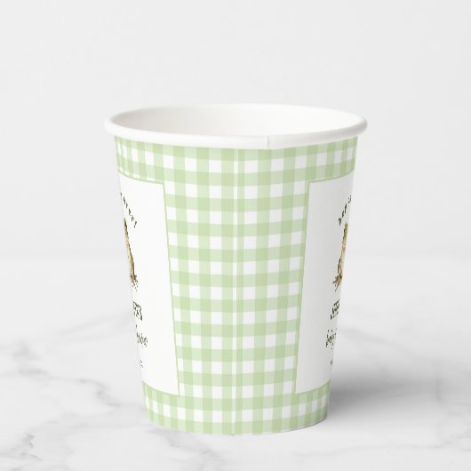 Hop On Over Frog Theme Baby shower Papieren Bekers (Rechts)