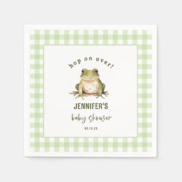 Hop On Over Frog Theme Baby shower Servet