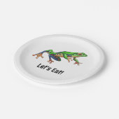 Hop On Over Frog Verjaardag Papieren Bordje (Gekanteld)