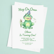 Hop On Over Green Frog 1e Verjaardag