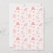 Hop On Over Kikkers Meisje Verjaardagsfeestje Kaart (Achterkant)