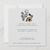Hop On Over Modern Bunny Pasen Brunch Kaart (Achterkant)