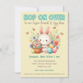 Hop On Over Pasen Brunch en Ei Hunt Kaart (Voorkant)