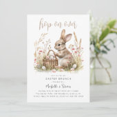 Hop On Over | Pasen Brunch Kaart (Staand voorkant)