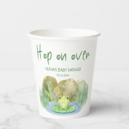 Hop on over Waterverf Princess Frog Baby shower Papieren Bekers
