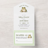 Hop op over Frog Baby shower All In One Uitnodiging (Binnen)