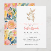 Hop op over paasbrunch en eierjacht kaart (Voorkant / Achterkant)