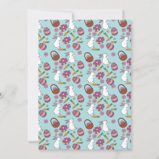 Hop op Over Pasen Brunch Egg Hunt Bunny Schattige Kaart (Achterkant)