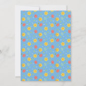 Hop op Over Pasen Brunch Ei Hunt Bunny Floral Kaart (Achterkant)