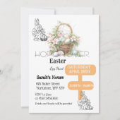 Hop op Over Pasen Ei Hunt Bunny Brunch Kaart (Voorkant)