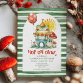 Hop op over Schattigee Clown Frog Waterverf Verjaa Kaart