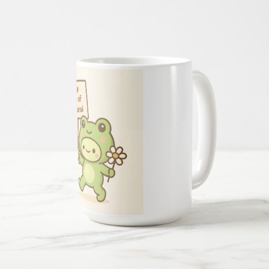 HOP Out of Control Frog Cute Whimsical Life Koffiemok (Voorkant rechts)