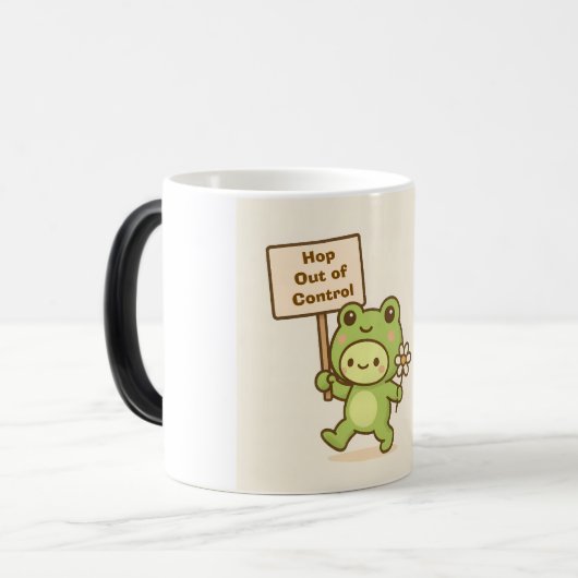 HOP Out of Control Frog Cute Whimsical Life Magische Mok (Voorkant links)