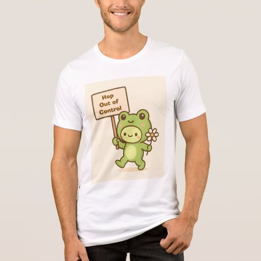 HOP Out of Control Frog Cute Whimsical Life Tri-Blend Shirt (Voorkant)