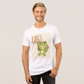 HOP Out of Control Frog Cute Whimsical Life Tri-Blend Shirt (Voorkant volledig)