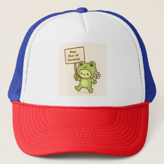 HOP Out of Control Frog Cute Whimsical Life Trucker Pet