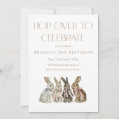 Hop Over Bunny Birthday Kaart (Voorkant)