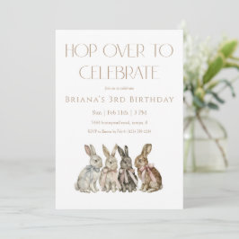 Hop Over Bunny Verjaardag Kaart