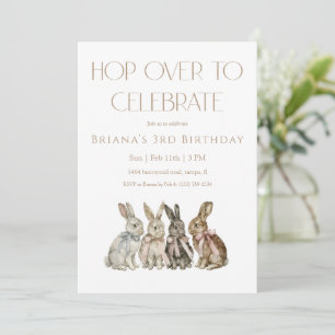 Hop Over Bunny Verjaardag Kaart