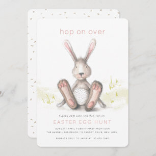 Hop over de Uitnodiging van Easter Brunch Egg Hunt