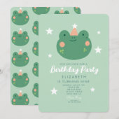 Hop over Frog Birthday Kaart (Voorkant / Achterkant)