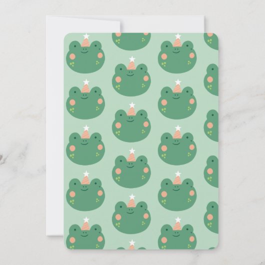 Hop over Frog Birthday Kaart (Achterkant)