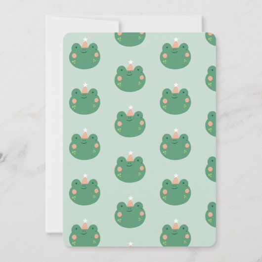 Hop over Frog Birthday Kaart (Achterkant)