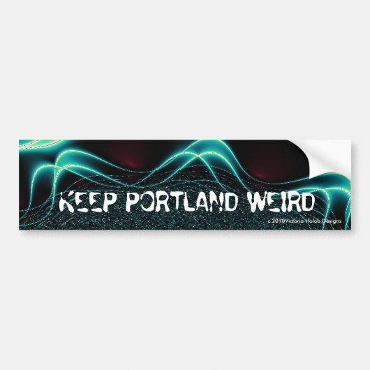 " HOP PORTLAND WEIRD"—Bumpersticker Bumpersticker (Voorkant)