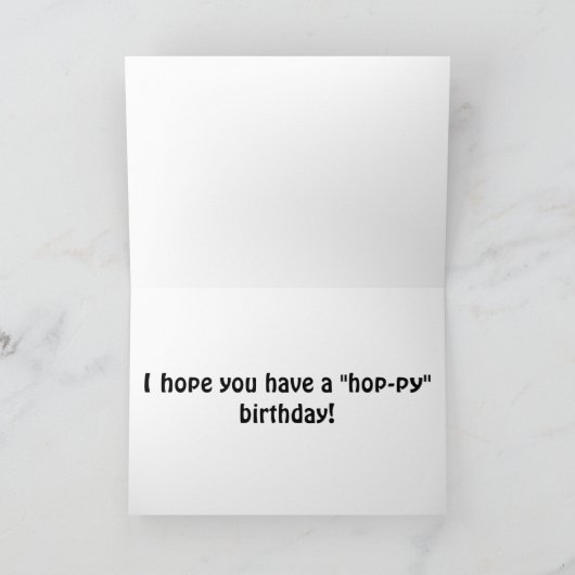 Hop-py Birthday Kaart (Binnen)