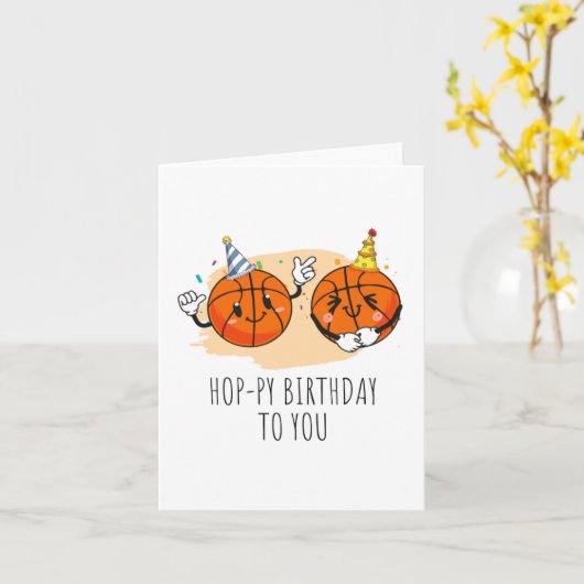 Hop-py Puns Verjaardag Kaart (Gele Bloem)