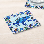 Hop-py Verjaardag Tropische Kikker Drink Coasters Kartonnen Onderzetters (Schuin)