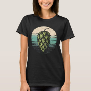 Hop Retro T-shirt Brouwer Grappig Ambachtelijk Bie