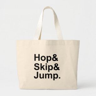 Hop Sprong Sprong Activiteit korte afstand idioo Grote Tote Bag