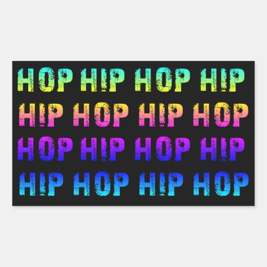 HOP-stickers Rechthoekige Sticker (Voorkant)