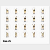 Hop Stuff Funny Bunny Rabbit Pun Ronde Sticker (Vel)