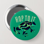 Hop to it Green Frog Button (Voorkant /achterkant)