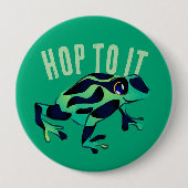 Hop to it Green Frog Button (Voorkant)