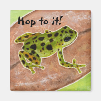 "Hop to it"-kikkervisje Magneet