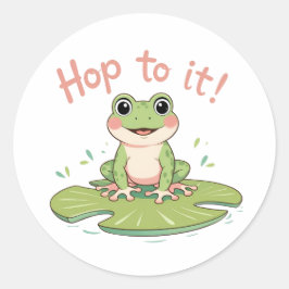 Hop to It! Schattigee Frog Lily Pad Sticker