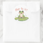 Hop to It! Schattigee Frog Lily Pad Sticker (Tas)