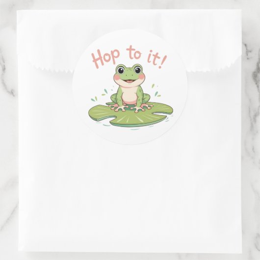 Hop to It! Schattigee Frog Lily Pad Sticker (Tas)