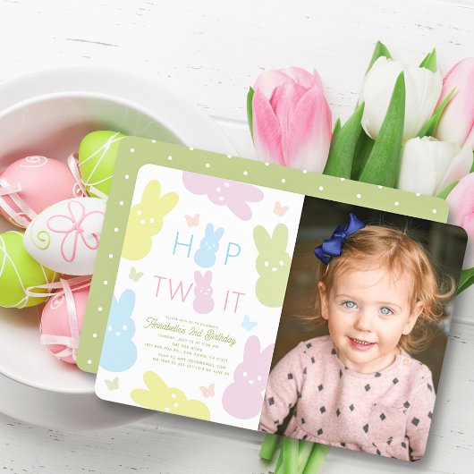 Hop Two It Bunny & Butterfly 2e verjaardag Kaart