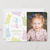 Hop Two It Bunny & Butterfly 2e verjaardag Kaart (Voorkant)