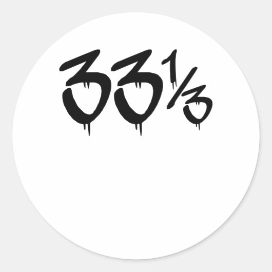 Hop-vinylflesje met 33 rpm ronde sticker (Voorkant)