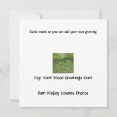 Hop Yard Wood Groeten Kaart Notitiekaartje (Achterkant)