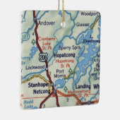 Hopatcong NJ 50's Map Keramisch Ornament (Rechts)