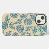 hopbladpatroon iPhone hoesje (Achterkant horizontaal)