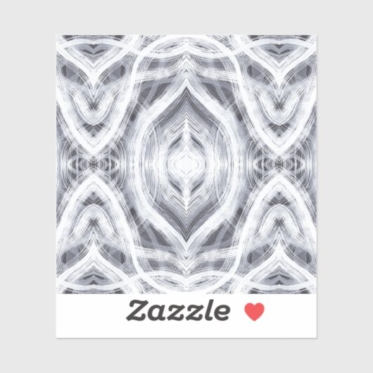 Hope Abstract Black and White Watercolor Art Sticker (Vel)